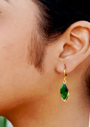 The "Sawyer" emerald drop earrings