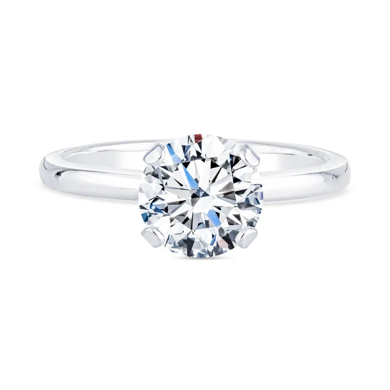 Thin Solitaire Engagement Rings