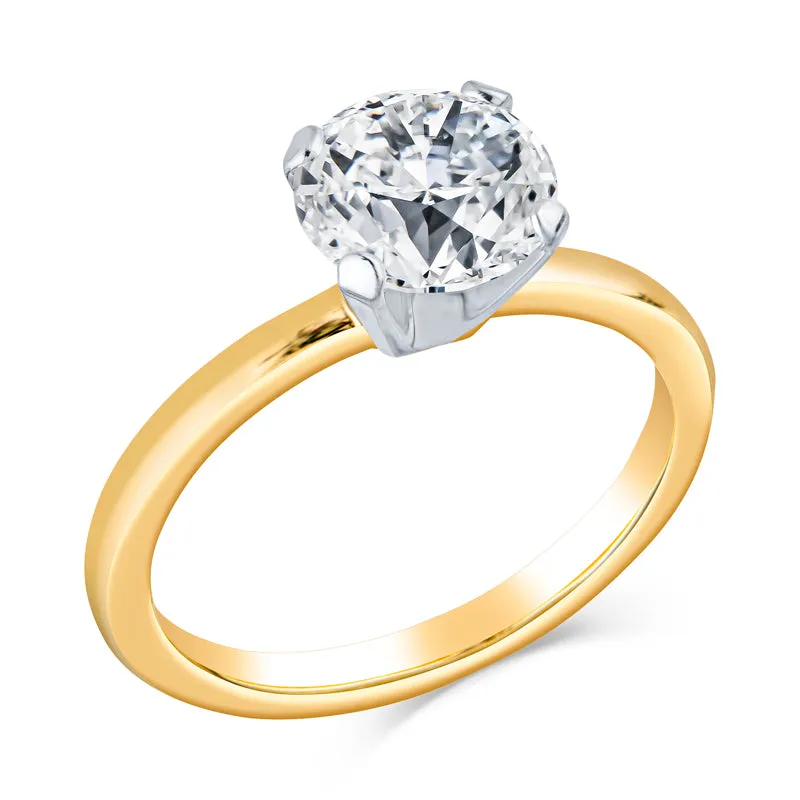 Thin Solitaire Engagement Rings
