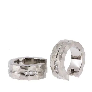 THINGVELLIR - Sculptured Earrings w/diamonds