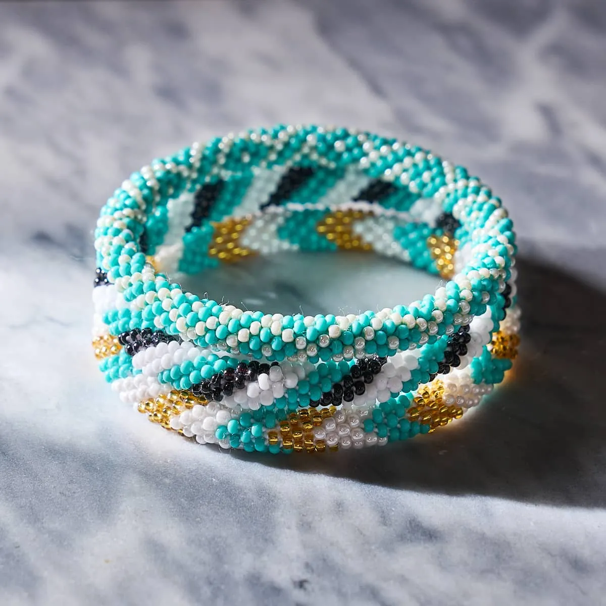 Tidal Wave | Himalayan Glass Bead Bracelet