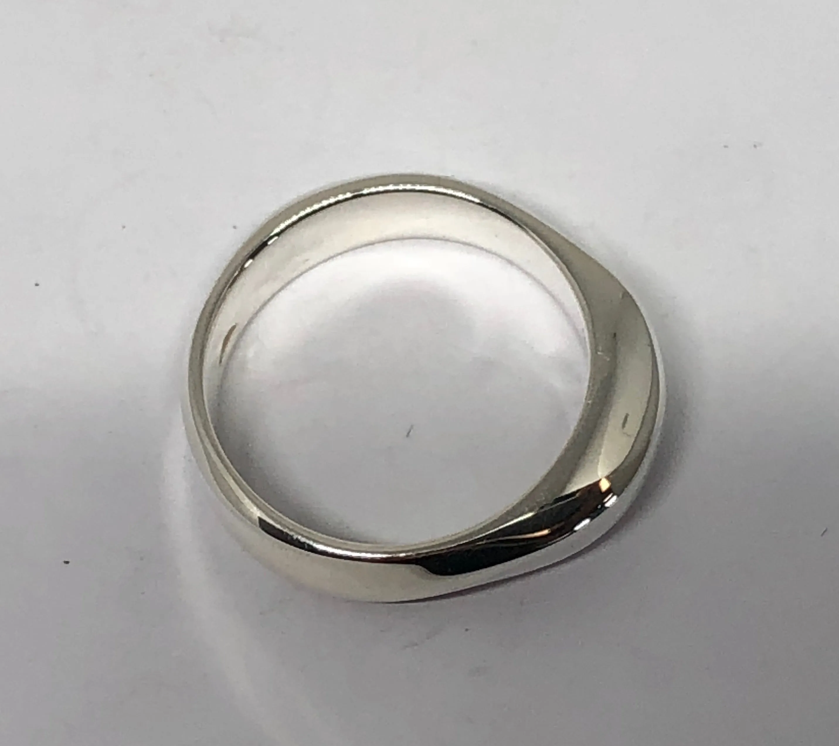Tiffany & Co Sterling Silver 1999 Twist Dome Band Ring Size 8.25