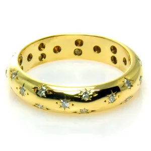 Tiffany Etoile Style Diamond Wedding Band