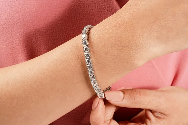 Timeless Dreams Lab-Grown Diamond Tennis Bracelet with 21.75 ct.(finished) 5.7mm