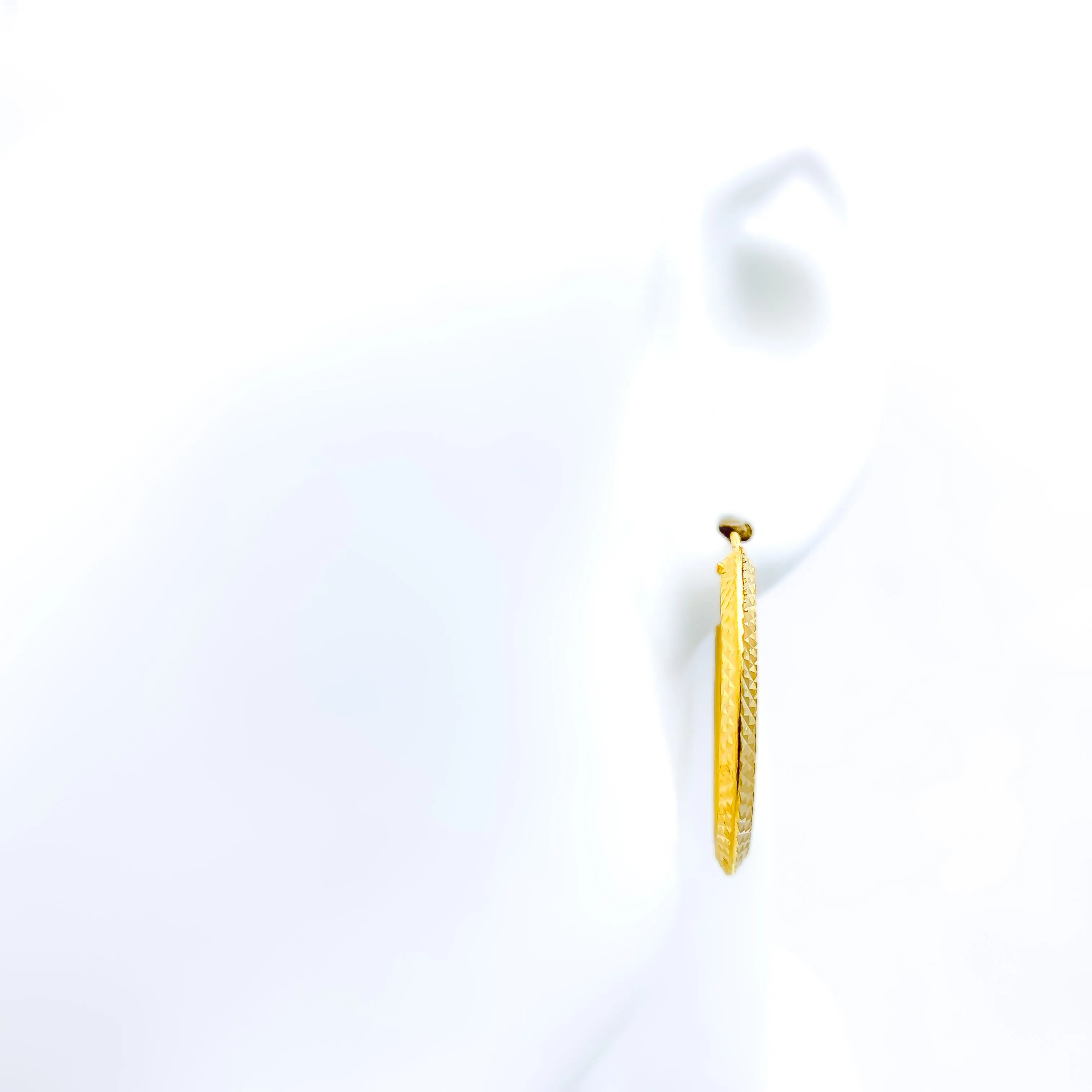 Timeless Faceted 22k Gold Hoop Earrings