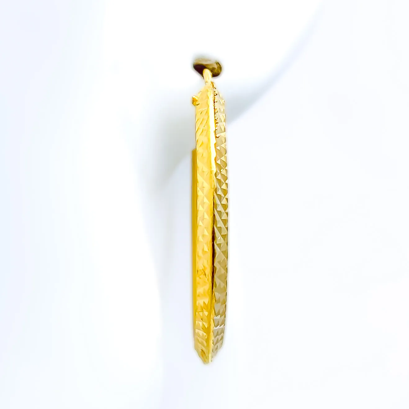 Timeless Faceted 22k Gold Hoop Earrings