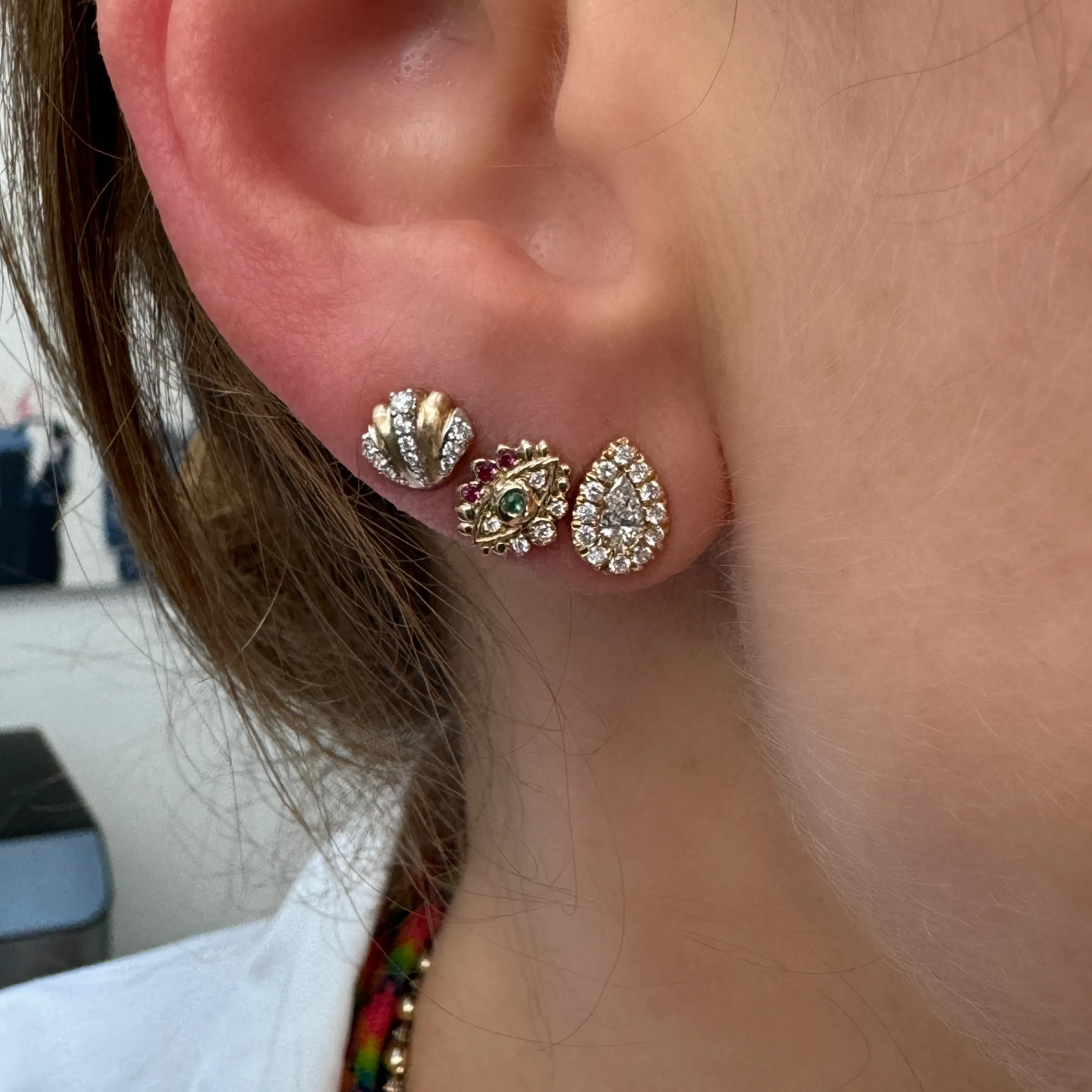 Tiny Evil Eye Stud Earring