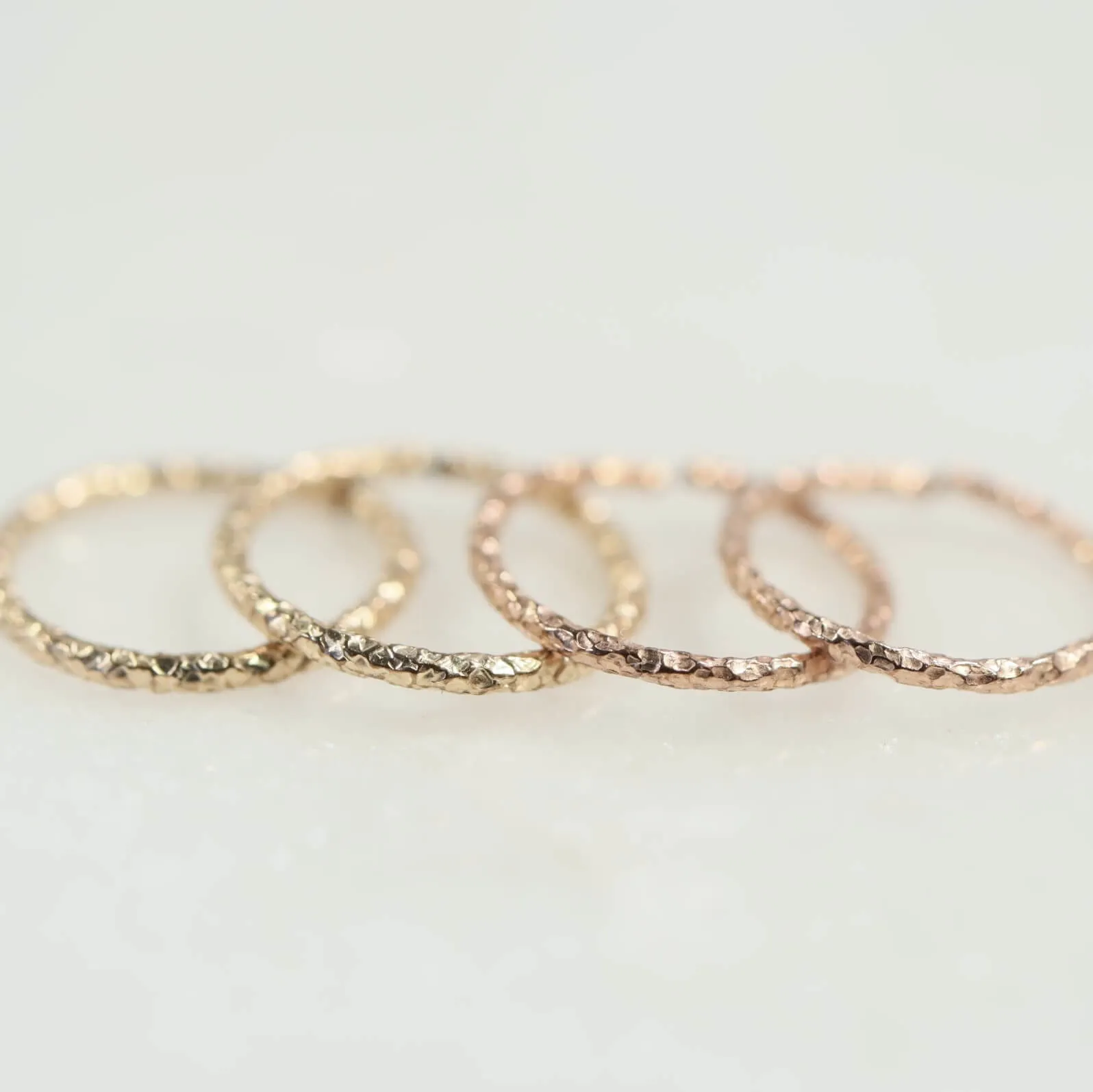 Tiny Hoop Earring Faceted Endless - Choose Your Diameter, Gauge, Metal, Hoops For Men & Women