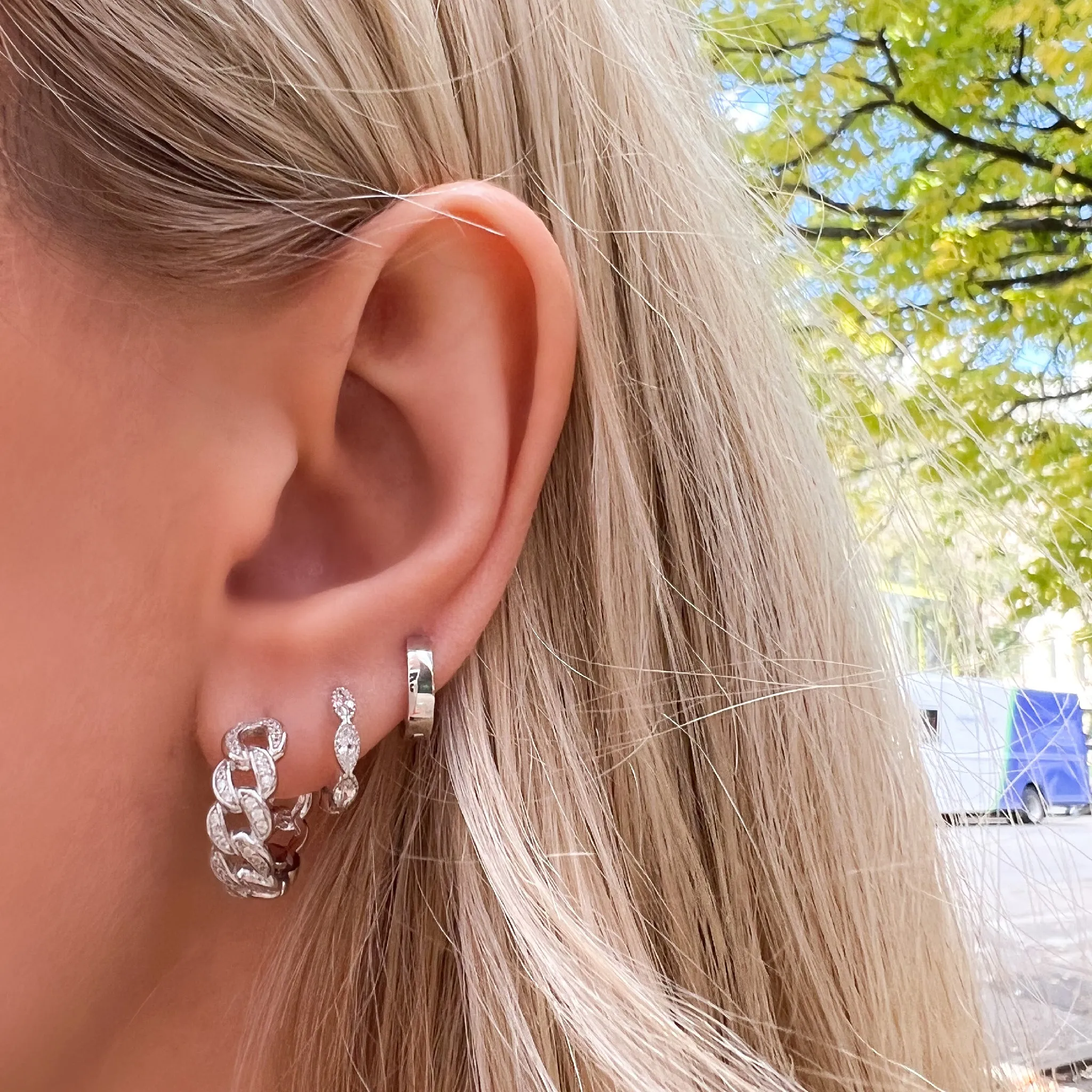 Tiny Plain Huggie Hoop Earrings