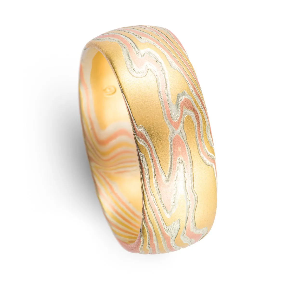 Tricolor 18kt Fire Palette Twist Pattern Ring