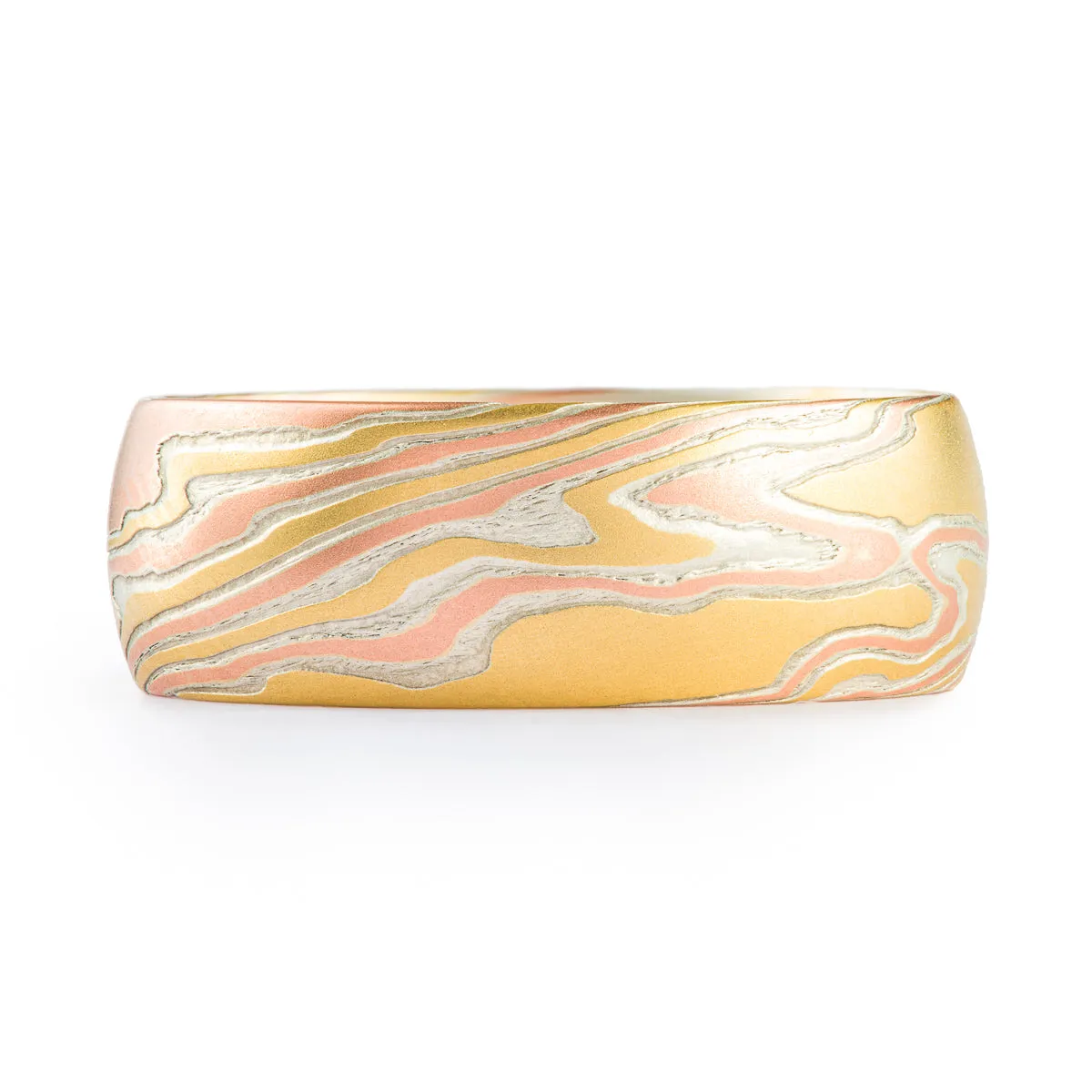 Tricolor 18kt Fire Palette Twist Pattern Ring