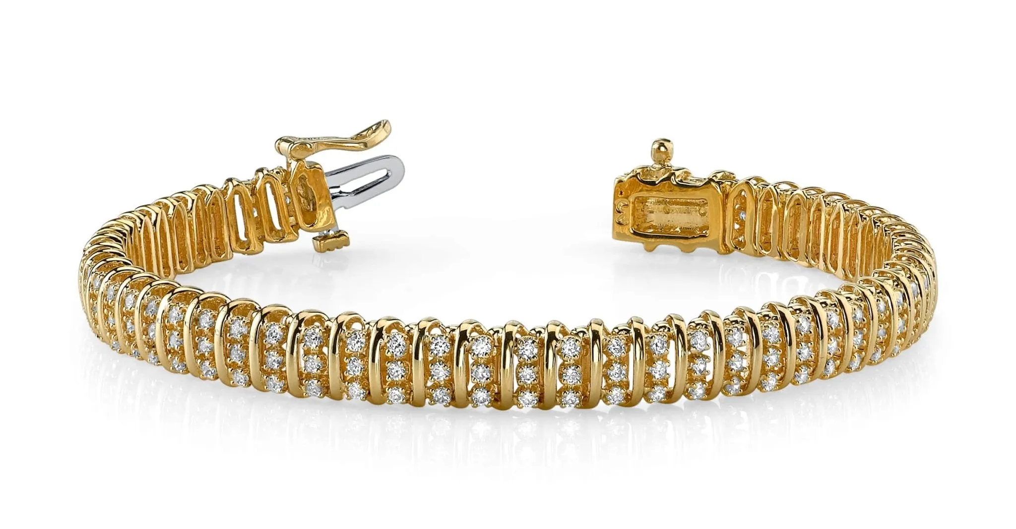 Triple Illusion Lab-Grown Diamond Bracelet with 2.97 ct.(finished) 1.5mm