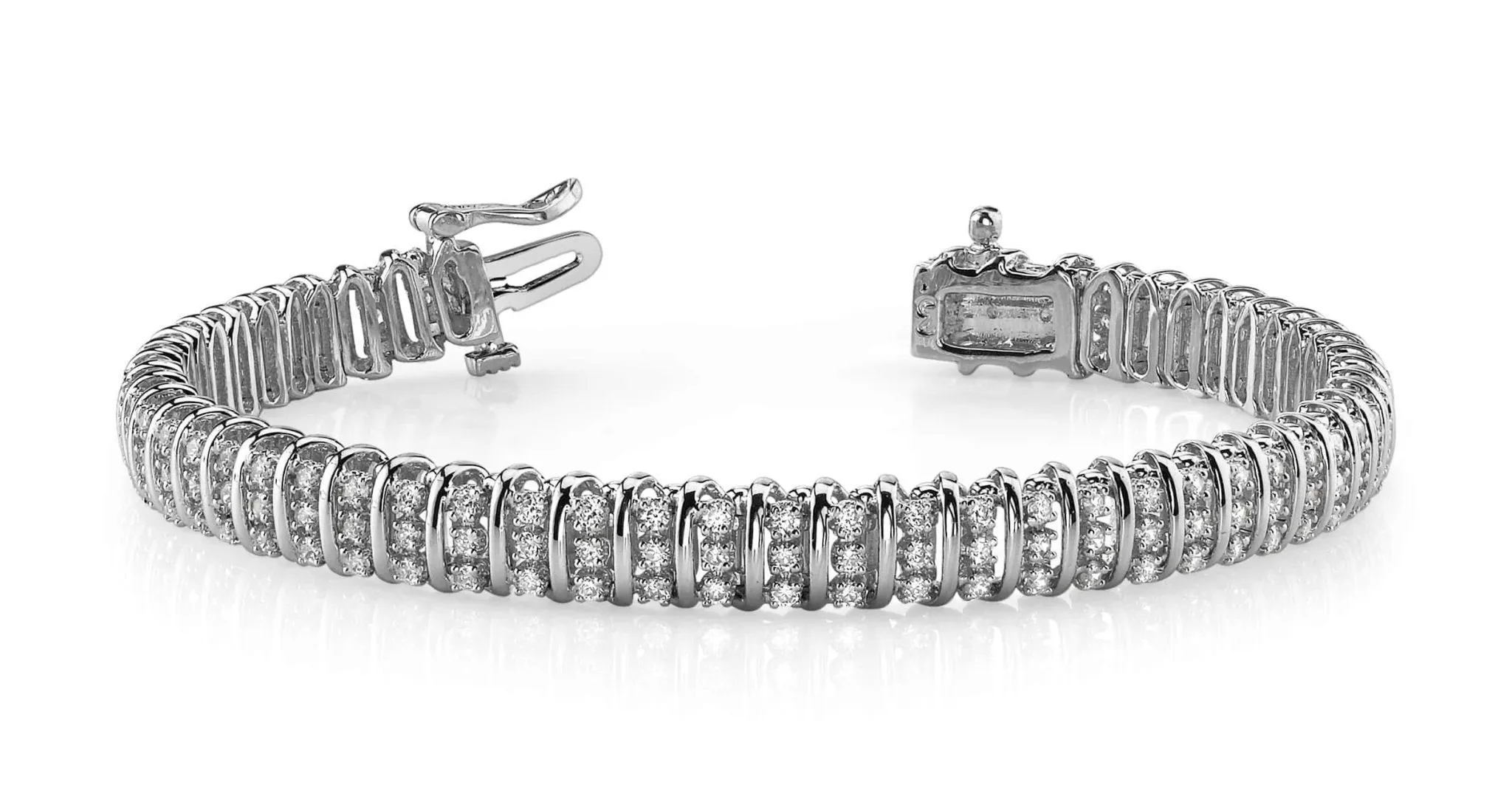 Triple Illusion Lab-Grown Diamond Bracelet with 2.97 ct.(finished) 1.5mm