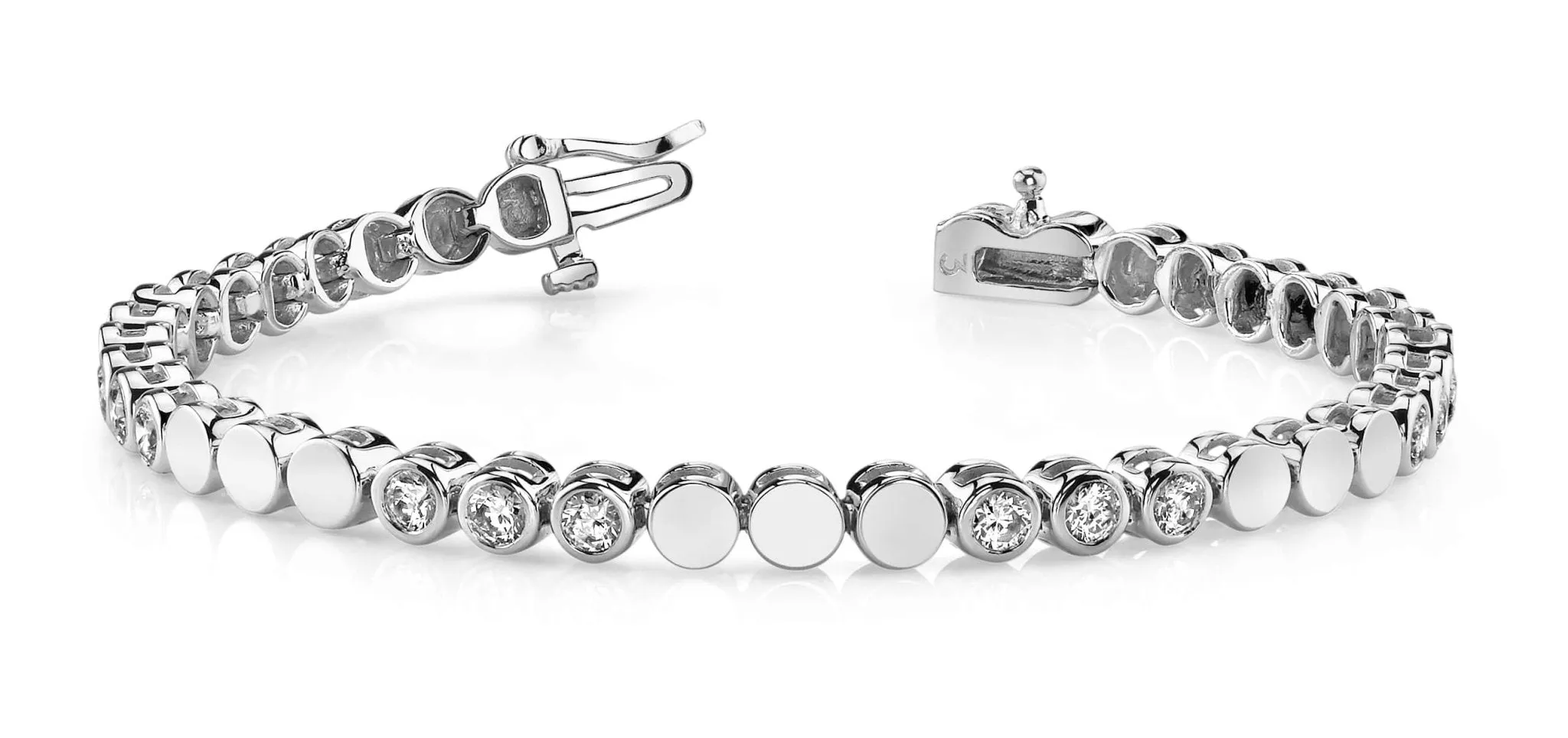 Triple Lab-Grown Diamond Bracelet with 3.75 ct.(finished) 4.0mm