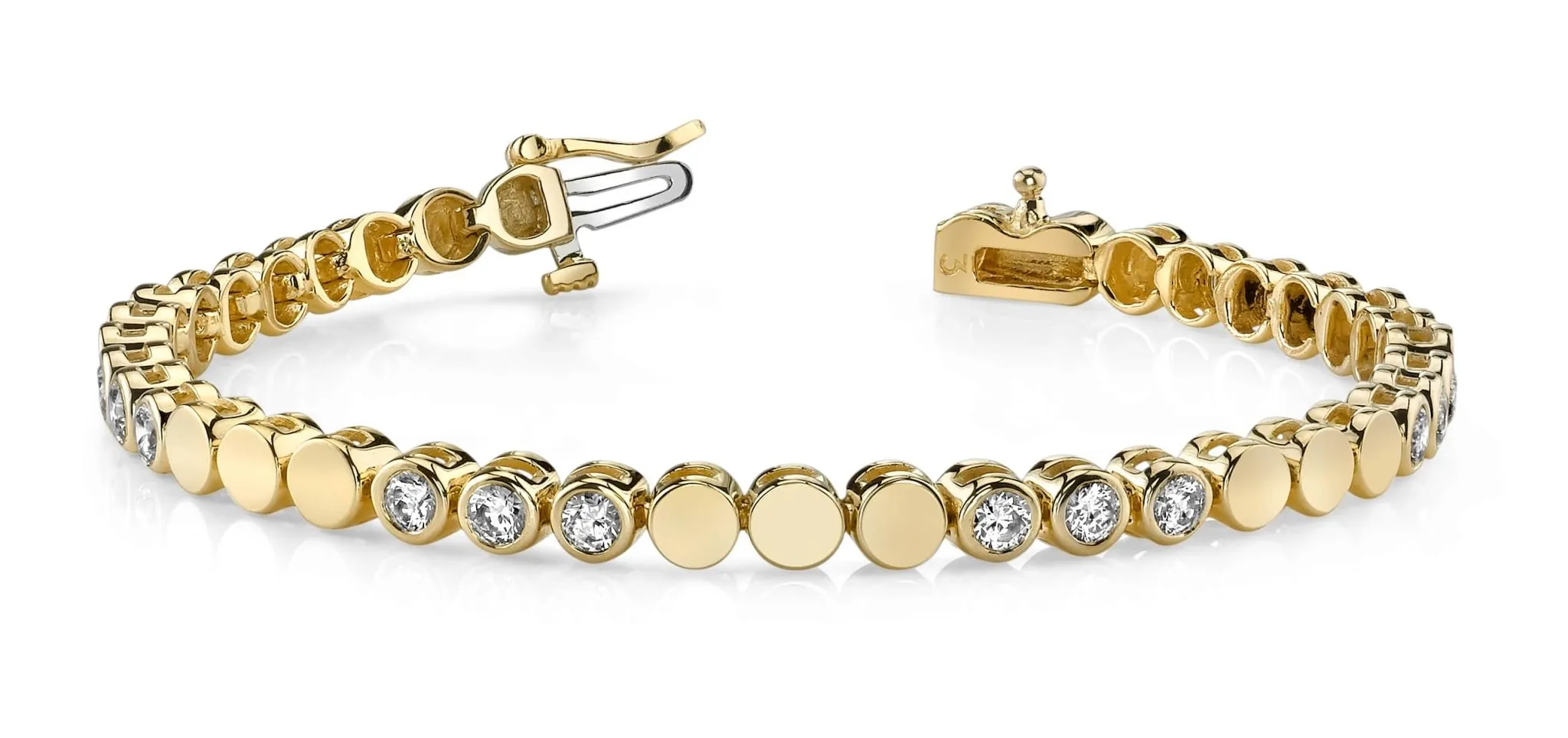 Triple Lab-Grown Diamond Bracelet with 3.75 ct.(finished) 4.0mm