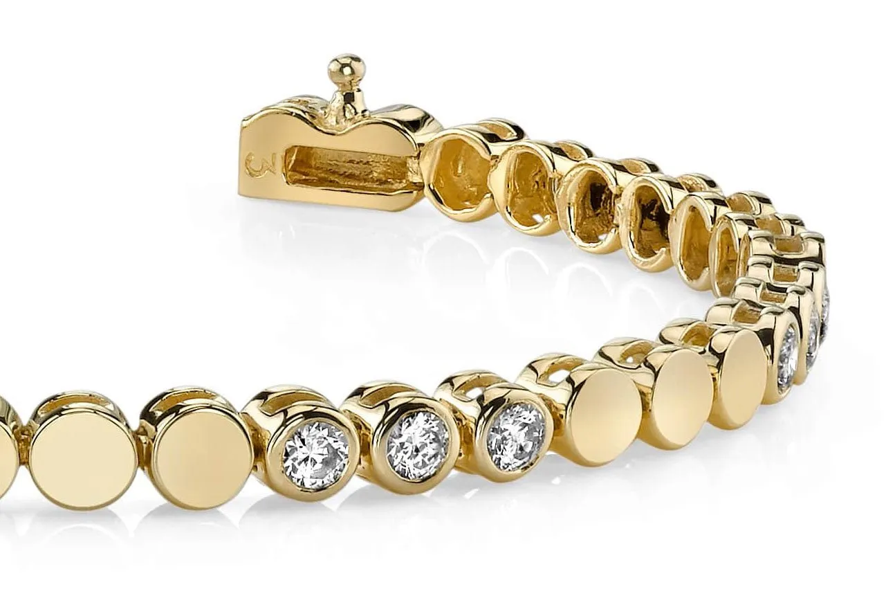 Triple Lab-Grown Diamond Bracelet with 3.75 ct.(finished) 4.0mm