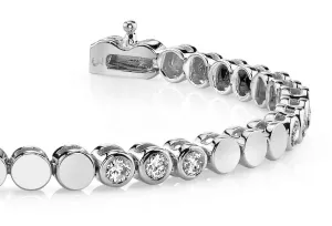 Triple Lab-Grown Diamond Bracelet with 3.75 ct.(finished) 4.0mm