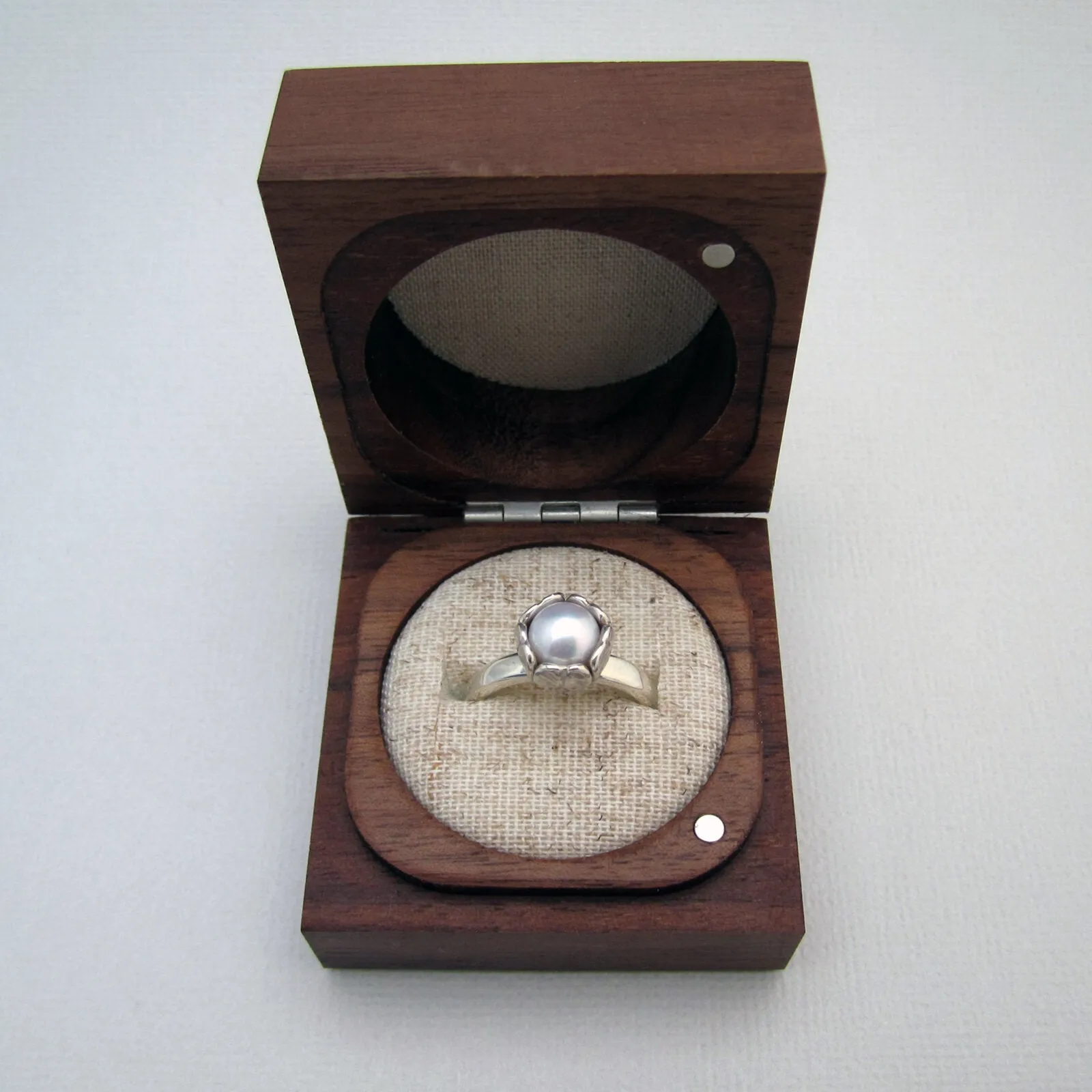 Tulip Dress Ring Sterling Silver & Freshwater Pearl
