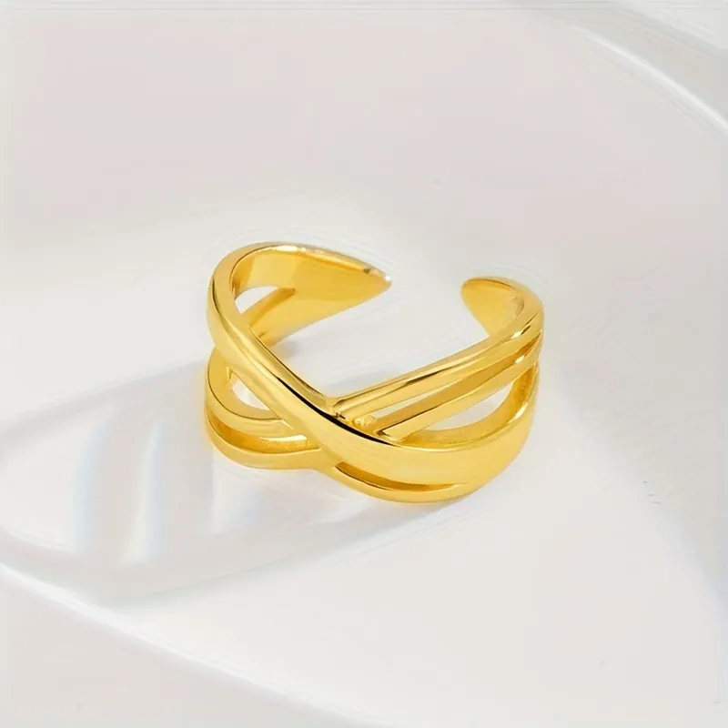 TVXK 925 Silver Classic Layer Winding Ring for Women and Men