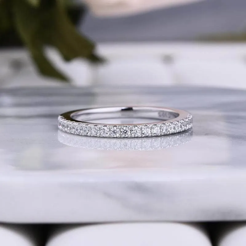 Twist White1.0ct Round Cut Wedding Set