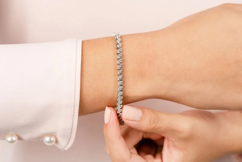 Two Peas In A Pod Diamond Bracelet with 2.00 ct.(finished) 1.75mm
