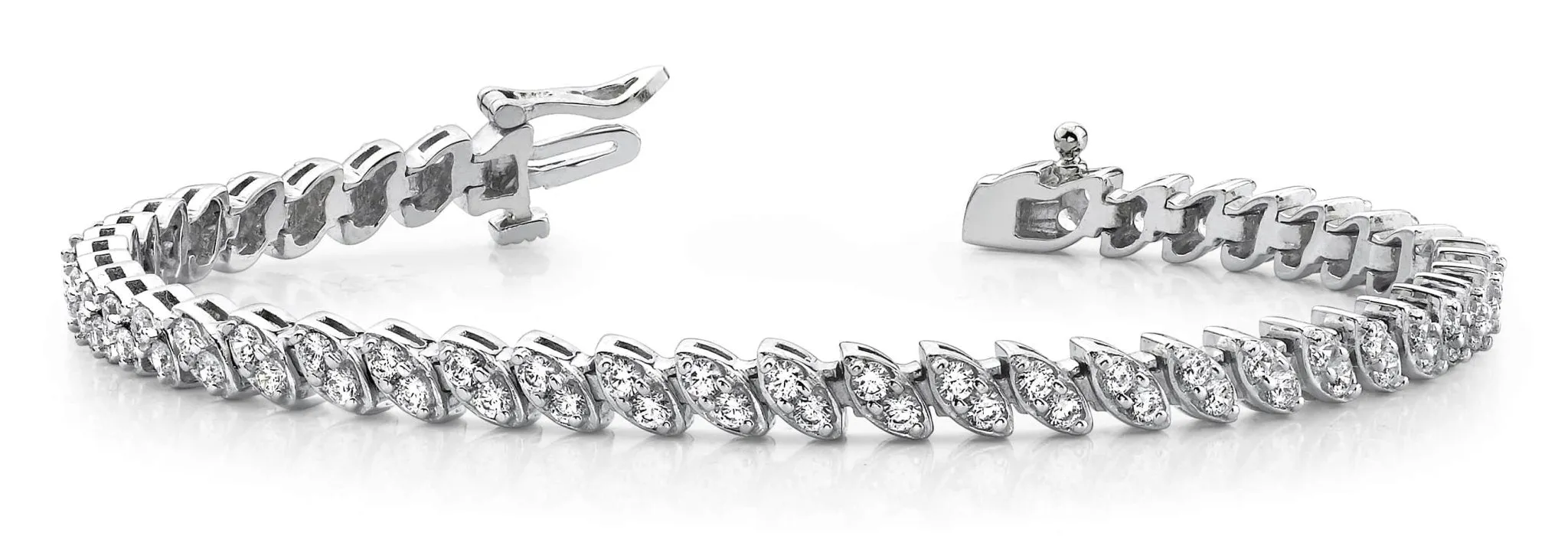 Two Peas In A Pod Diamond Bracelet with 2.00 ct.(finished) 1.75mm