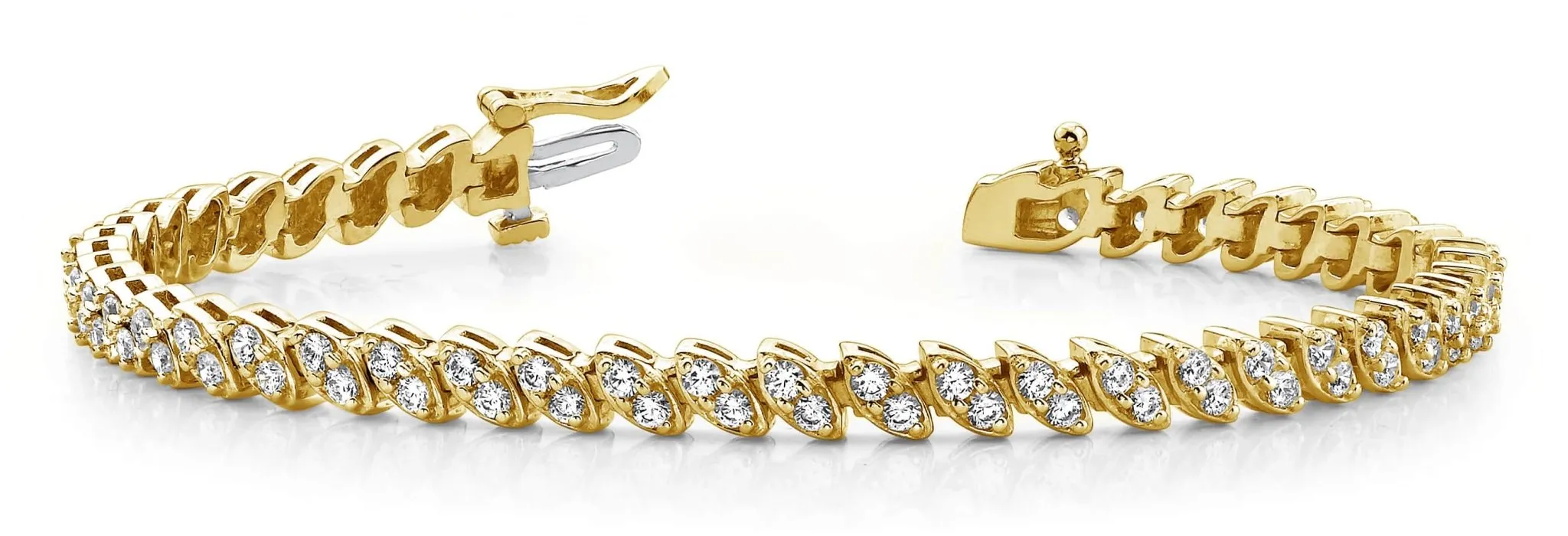 Two Peas In A Pod Diamond Bracelet with 2.00 ct.(finished) 1.75mm