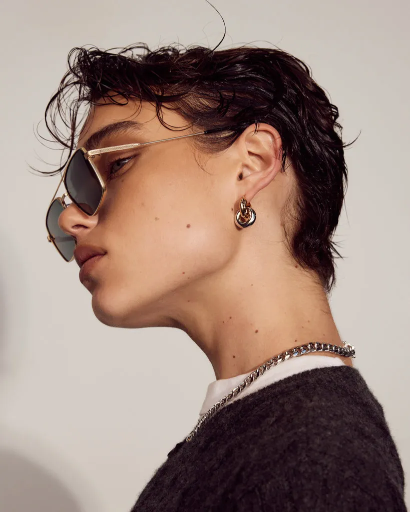 Two-Tone Interlock Hoops