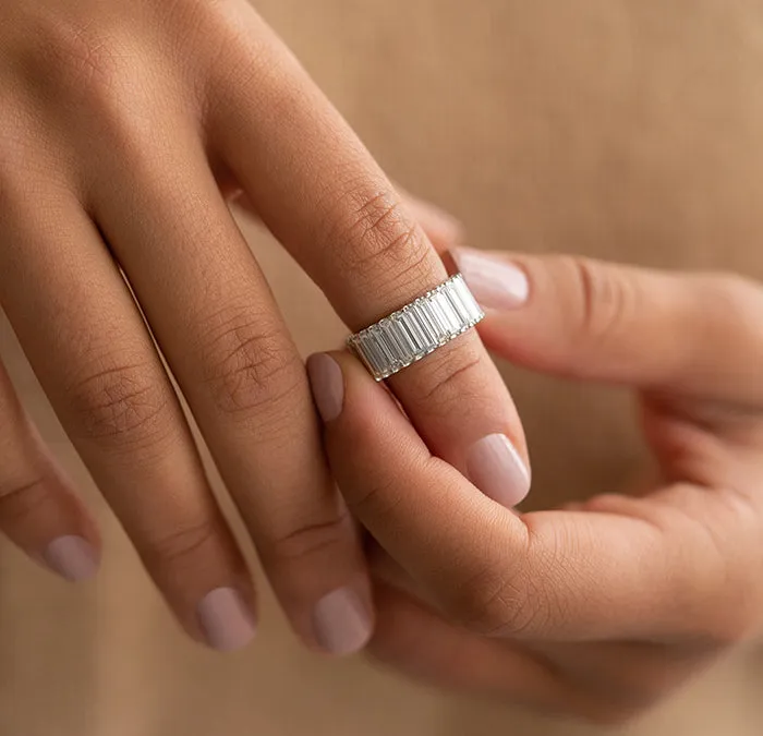 Ultra Long Baguette Diamond Band