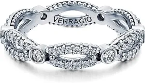 Verragio Twist Bezel Set Diamond Wedding Band