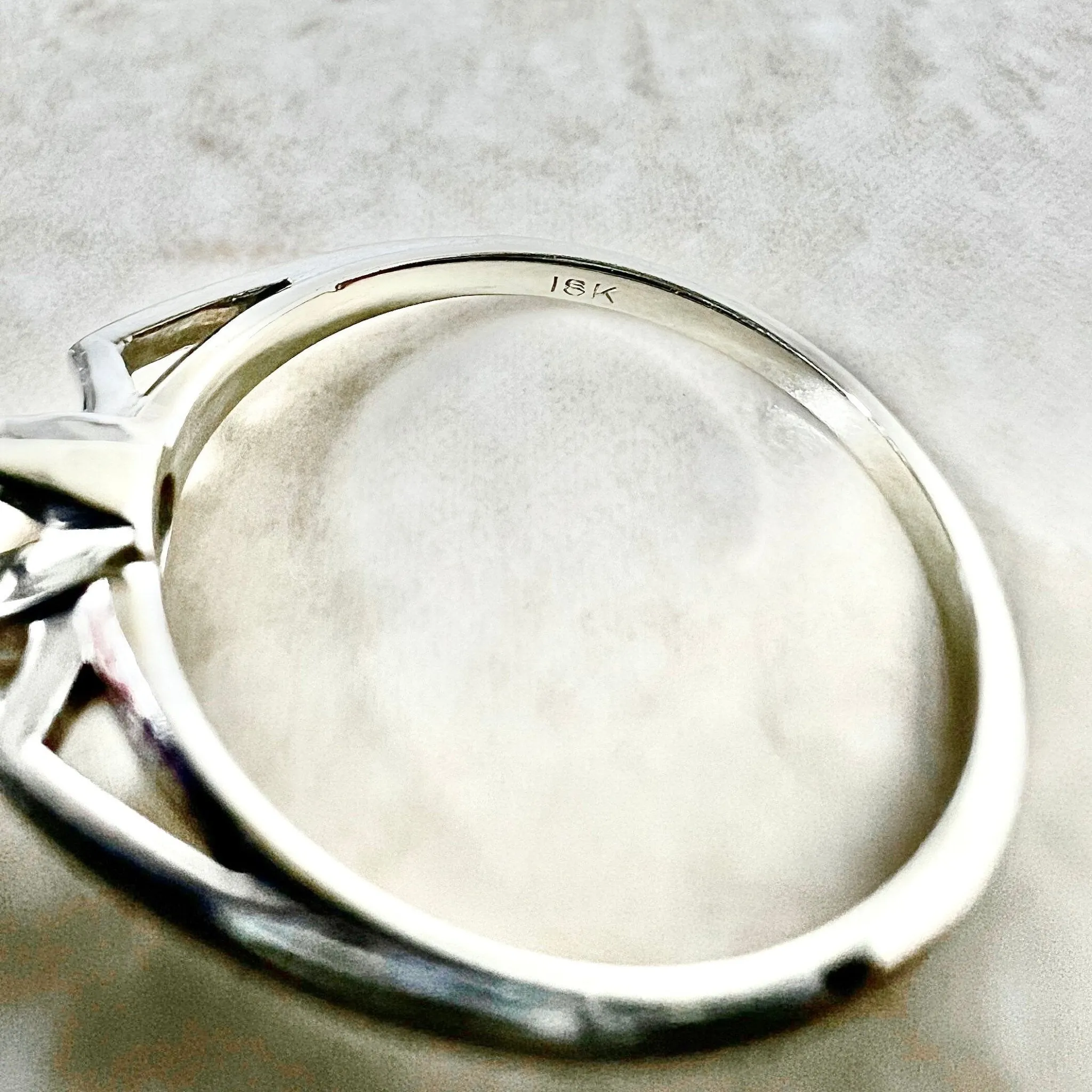 Vintage 18 Karat White Gold 0.30 Carat Diamond Solitaire Ring