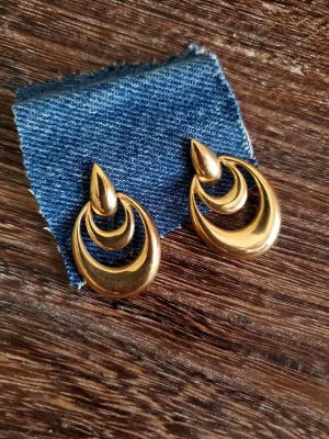Vintage Napier Double Hoop Earrings