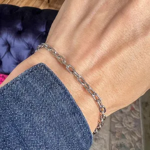 Vintage Platinum Chain Bracelet