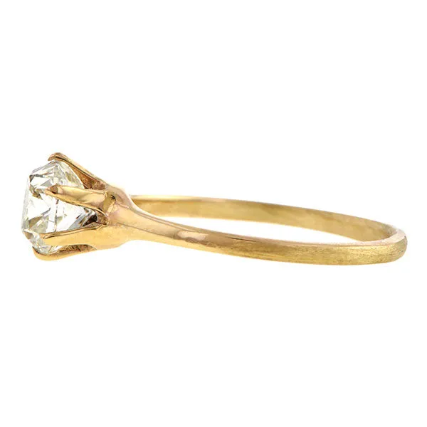 Vintage Solitaire Engagement Ring, Cushion 1.03ct