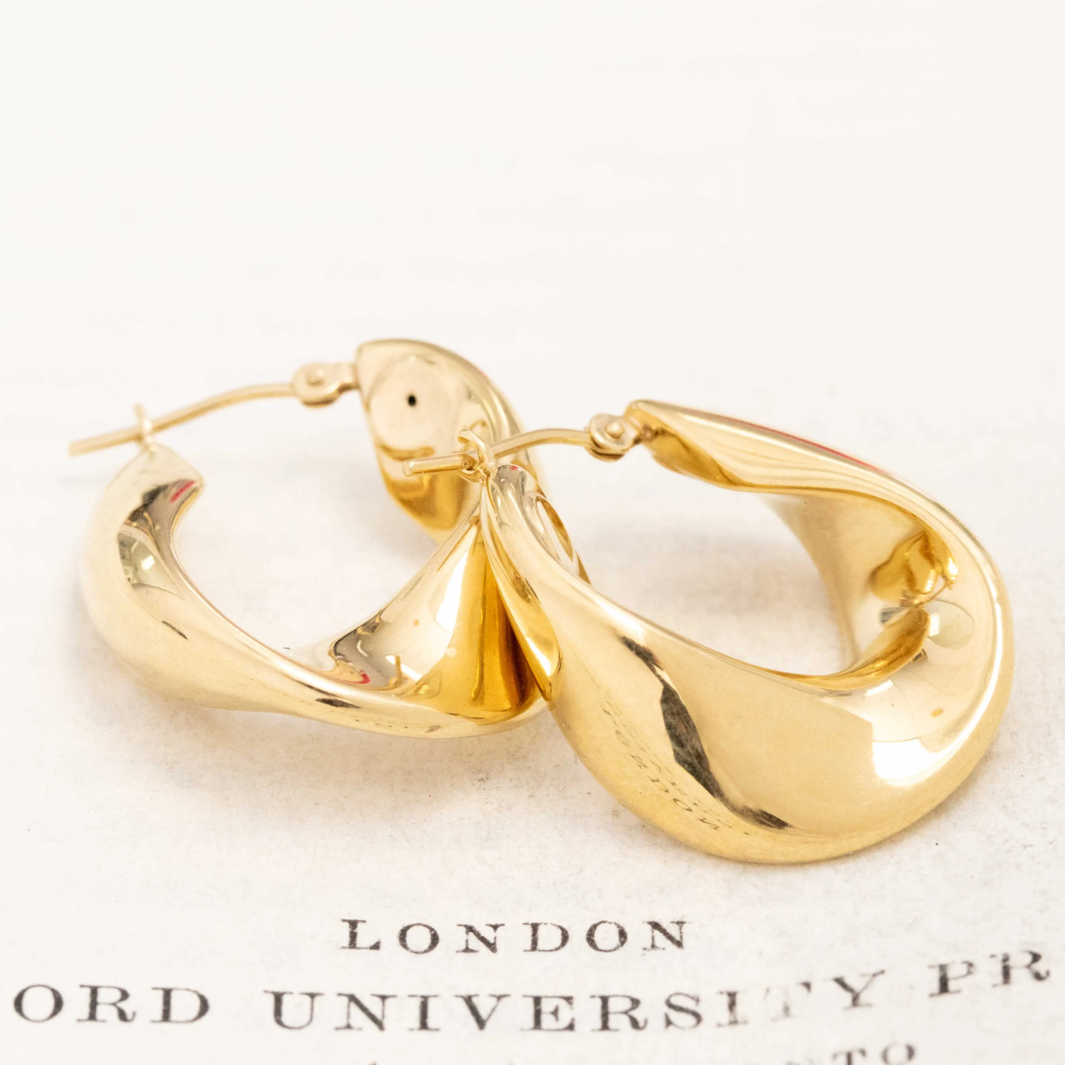 Vintage Twist Hoop Earrings