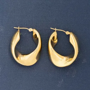 Vintage Twist Hoop Earrings