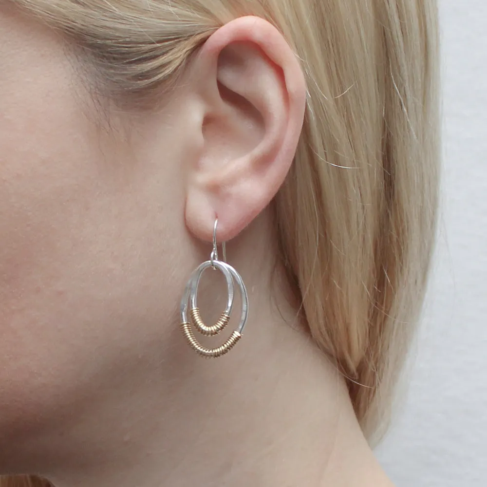 Wire Wrapped Oval Rings Wire Earring