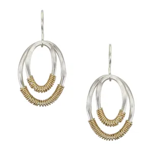 Wire Wrapped Oval Rings Wire Earring