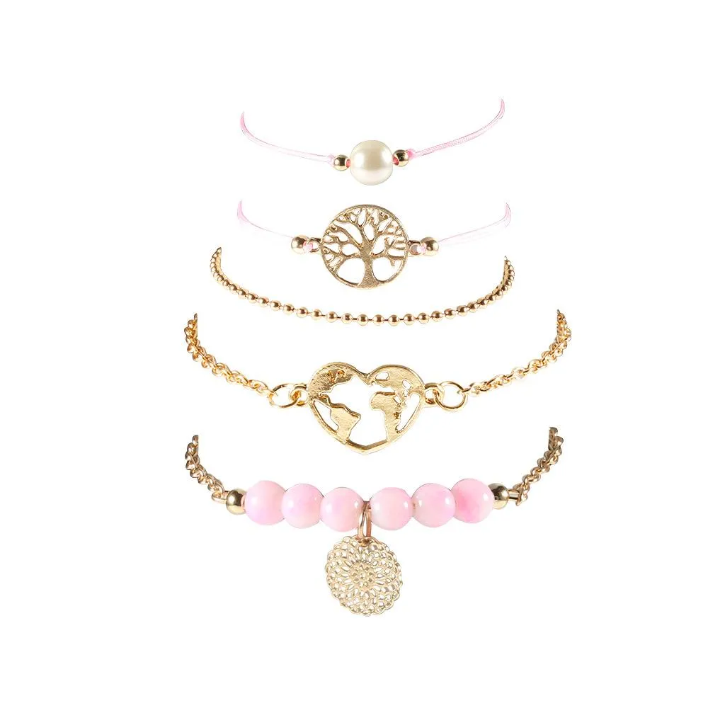 Women of The World Unite 5 Piece Bracelet Set ITALY Design