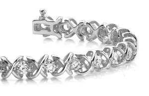X Link Diamond Tennis Lab-Grown Diamond Bracelet with 3.00 ct.(finished) 3.2mm