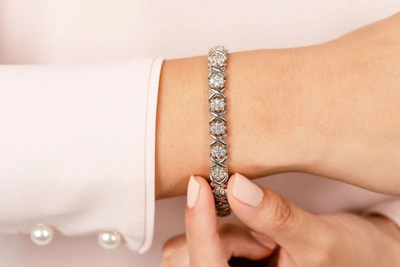 X Quad Lab-Grown Diamond Bracelet with 4.01 ct.(finished) 2.6mm