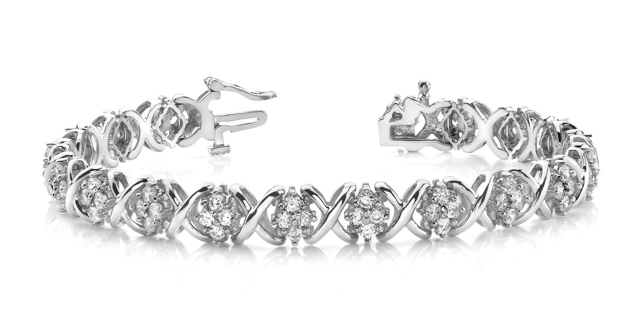 X Quad Lab-Grown Diamond Bracelet with 4.01 ct.(finished) 2.6mm