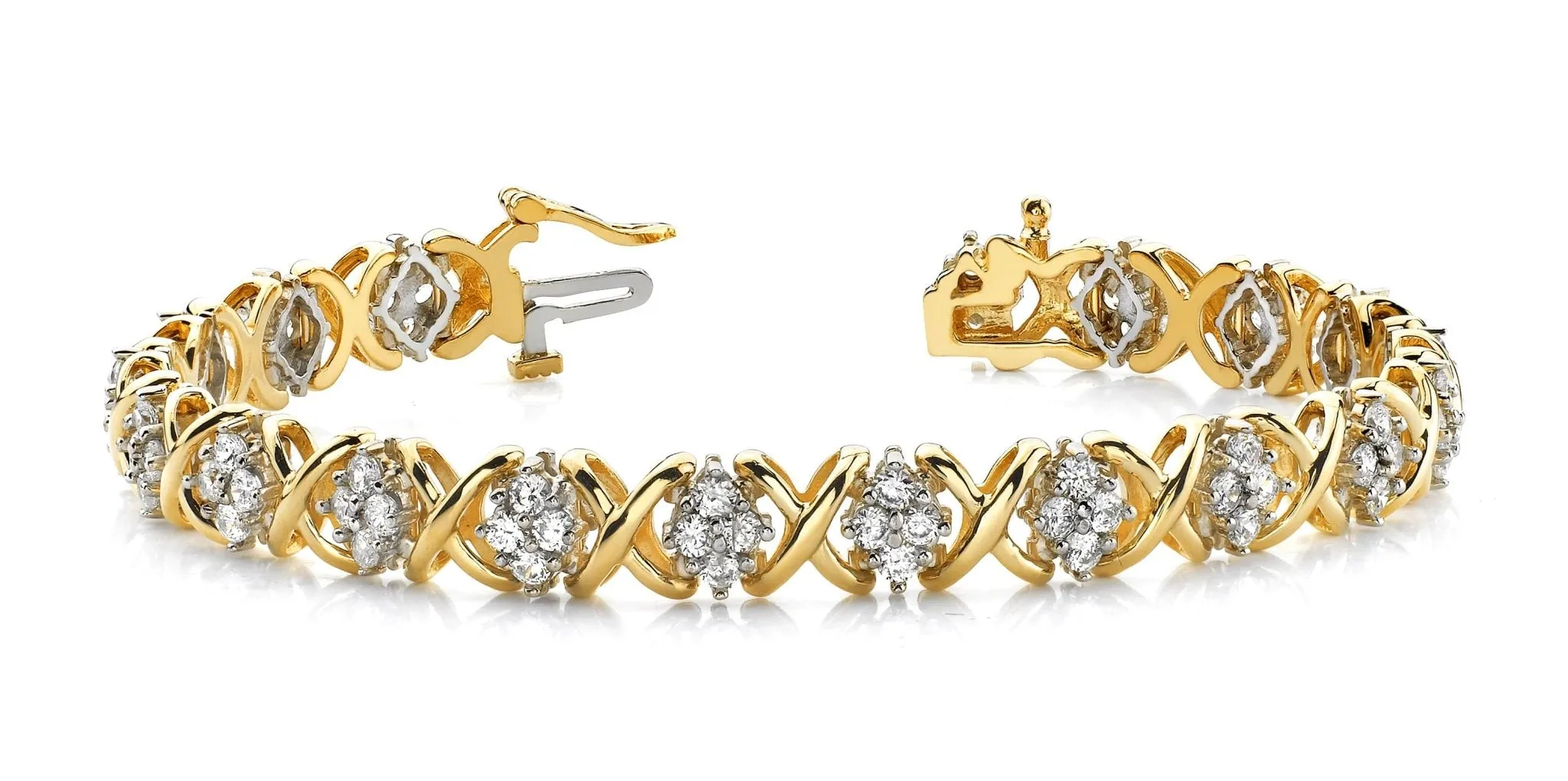 X Quad Lab-Grown Diamond Bracelet with 4.01 ct.(finished) 2.6mm