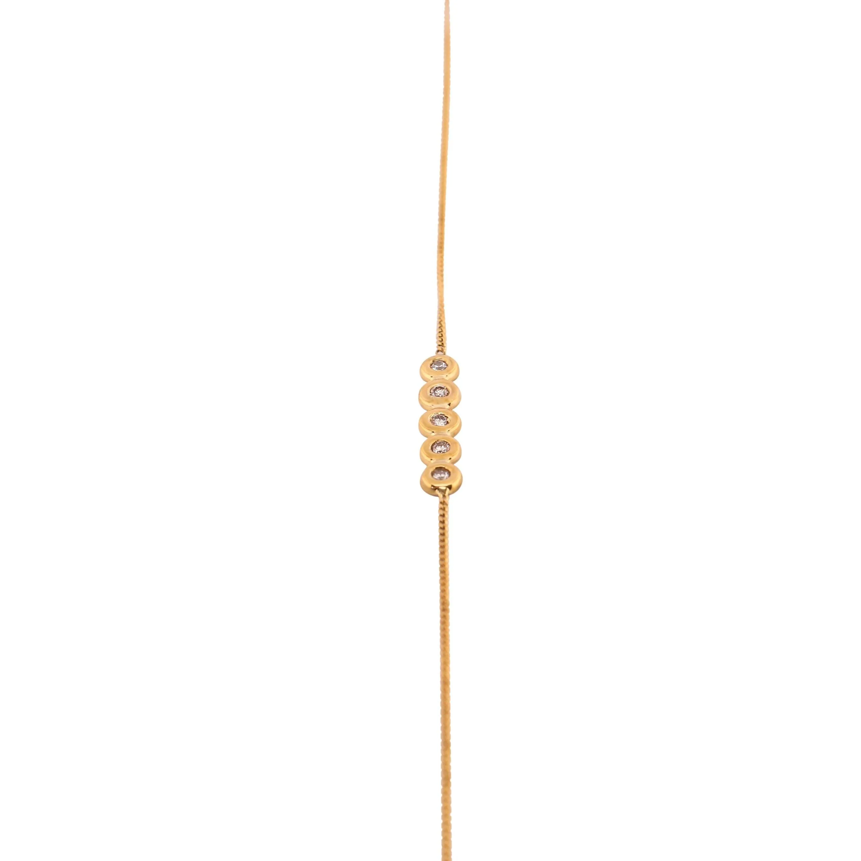 Yellow Gold and Diamond Doughnut Bracelet