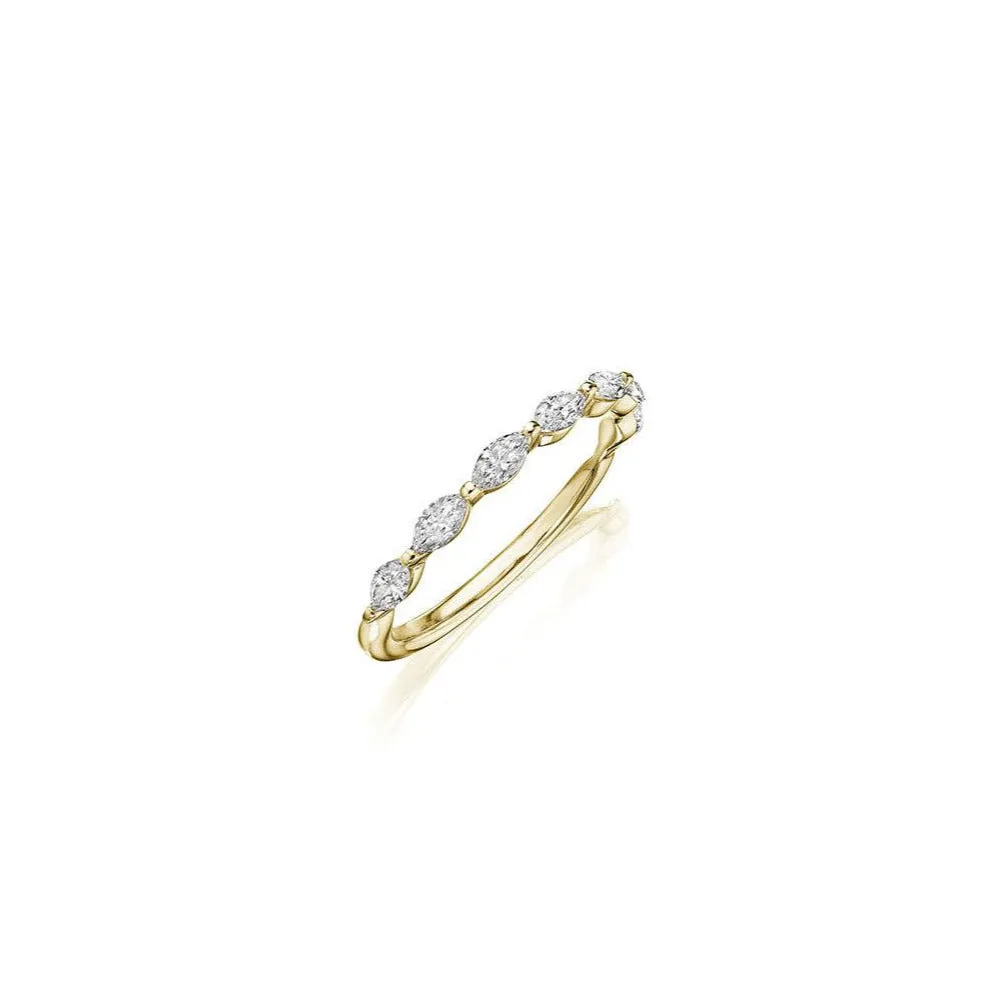 Yellow Gold Marquise Diamond Band