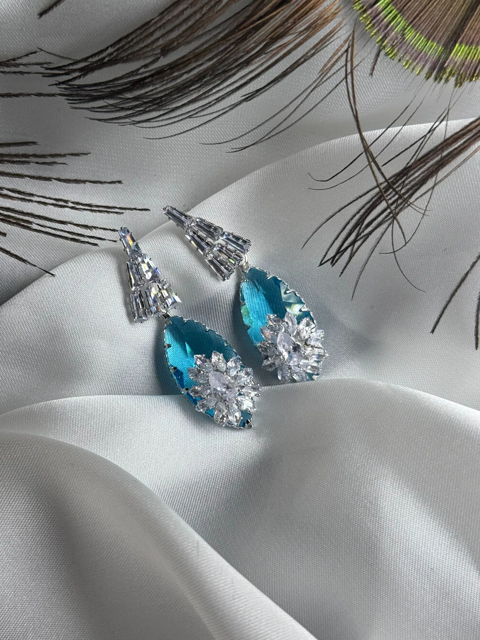 Zircon Emerald Earrings