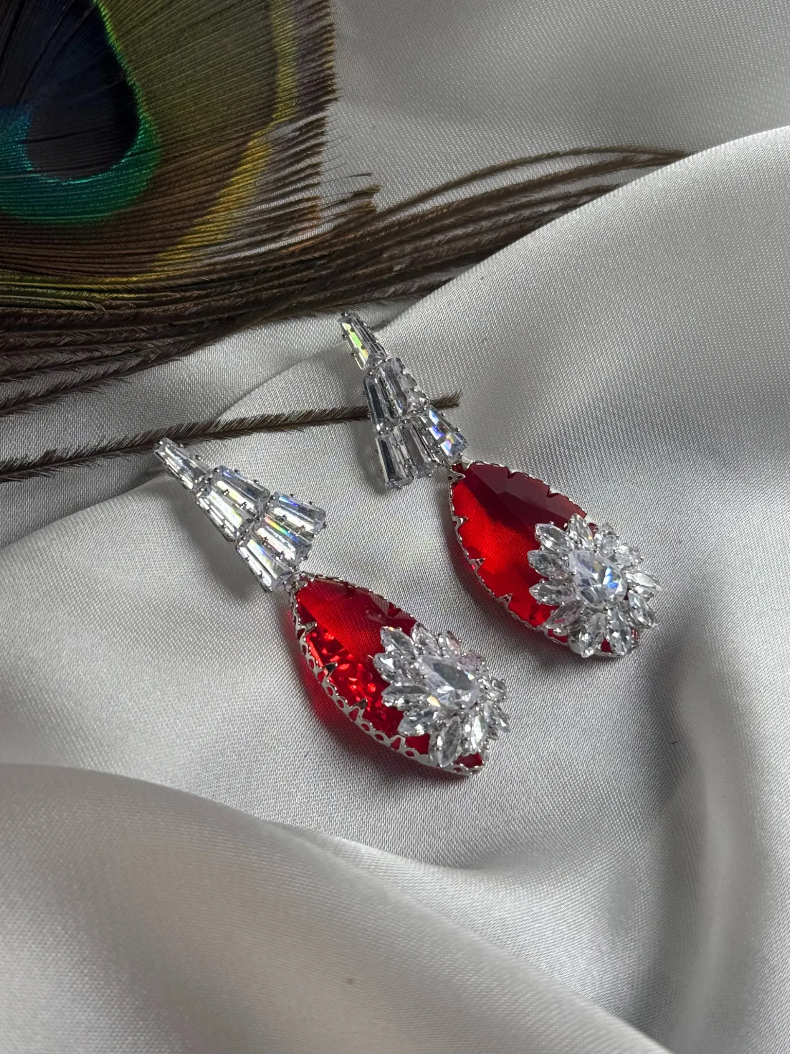 Zircon Emerald Earrings