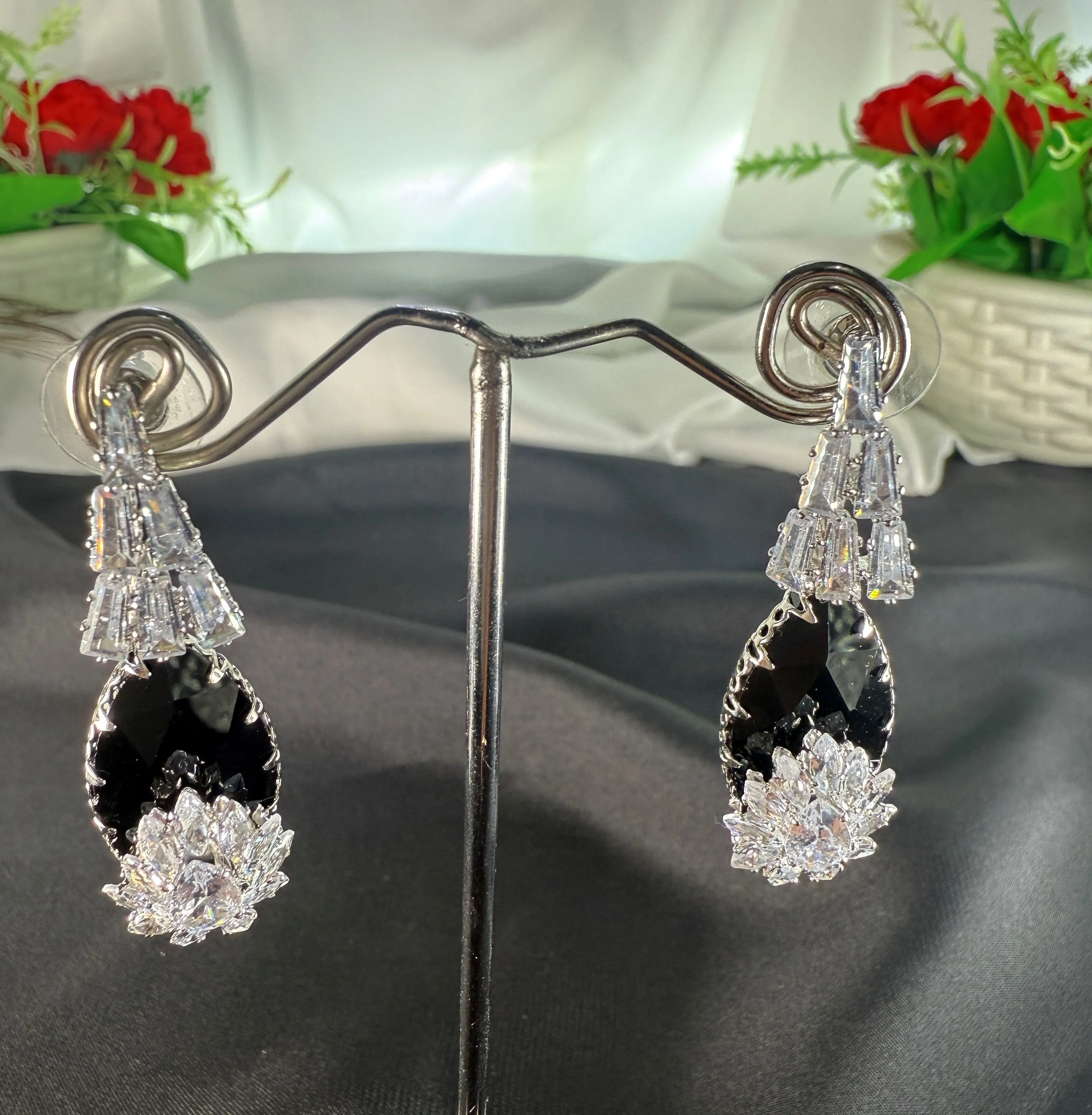 Zircon Emerald Earrings