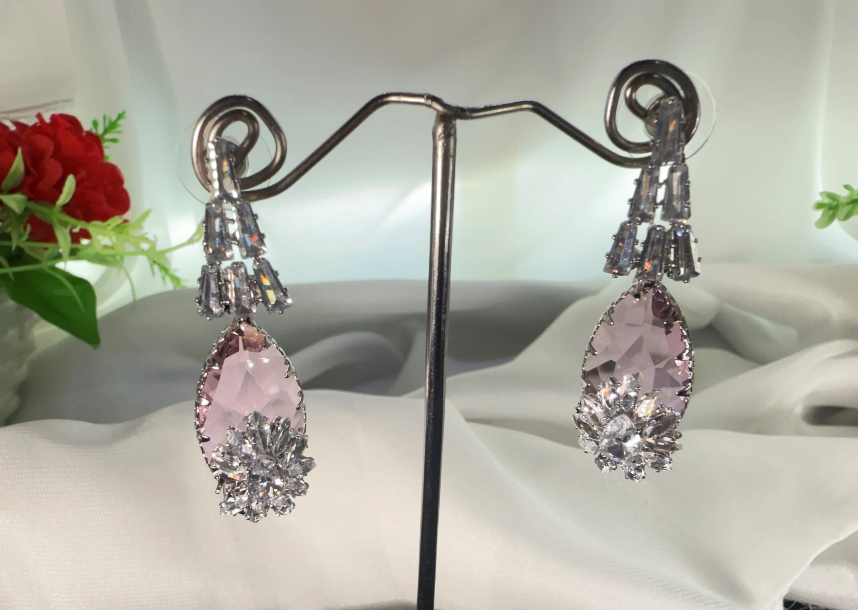 Zircon Emerald Earrings