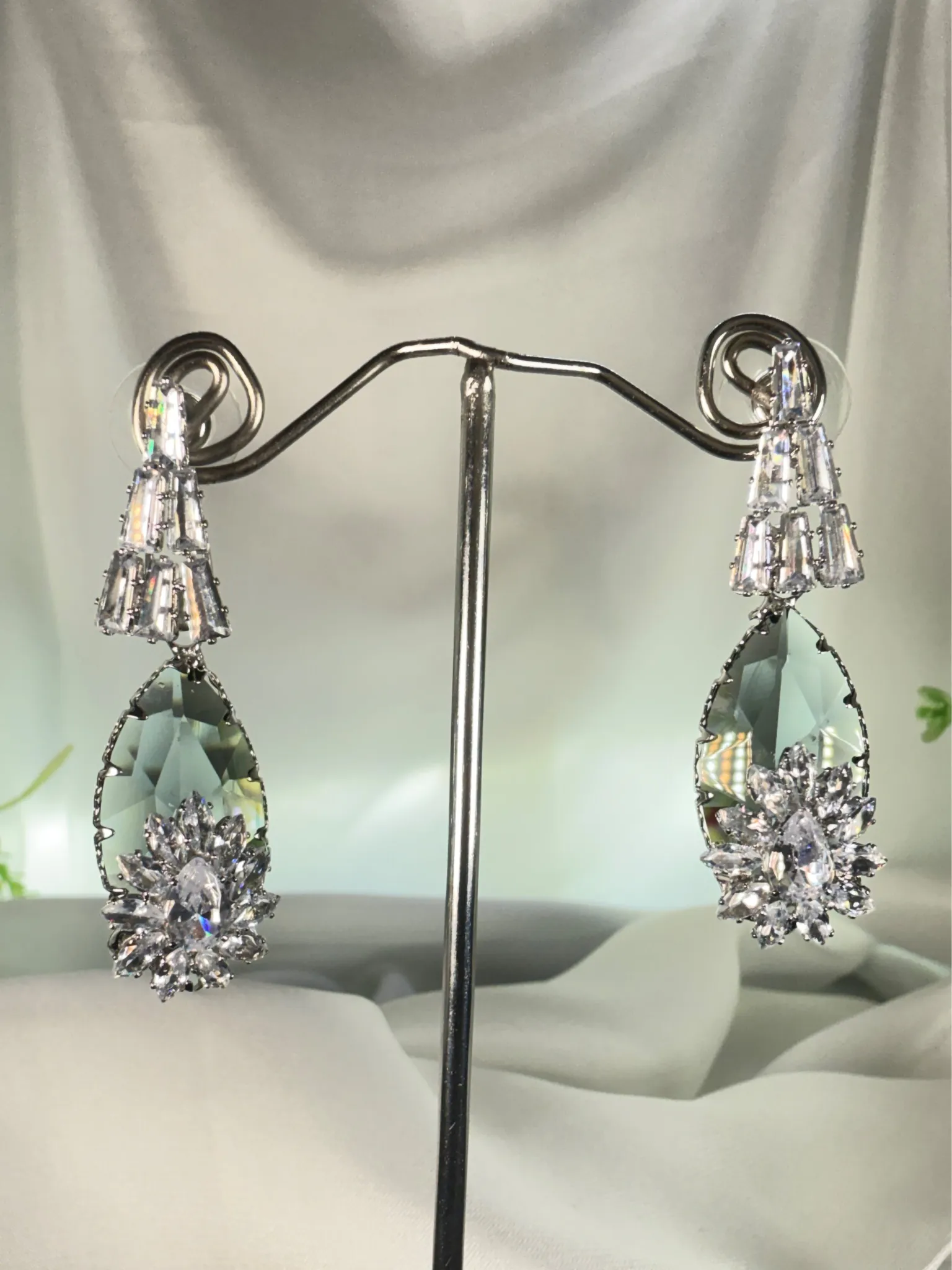 Zircon Emerald Earrings
